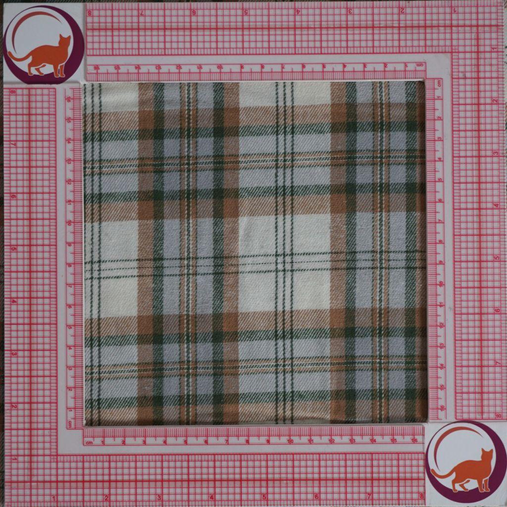 Flanell Baumwolle Karo beige grün